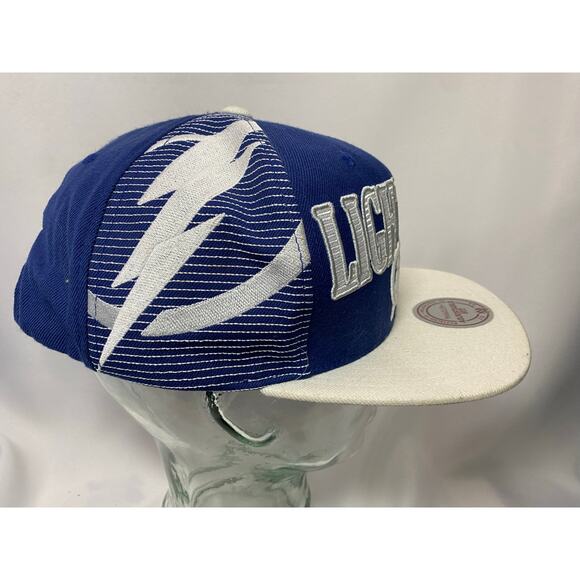 Tampa Bay Lightning Mitchell & Ness Pro Crown Fit Snapback Hat Cap - Picture 7 of 9